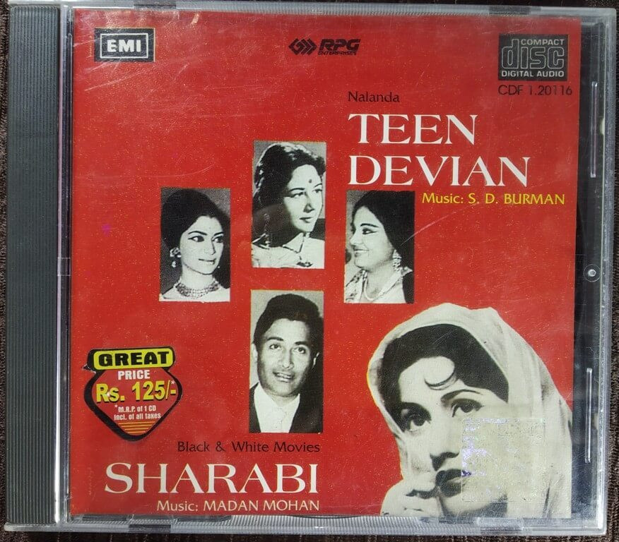 Teen Devian (1965) S.D. Burman / Sharabi (1965) Madan Mohan Pre-Owned  Imported Audio CD