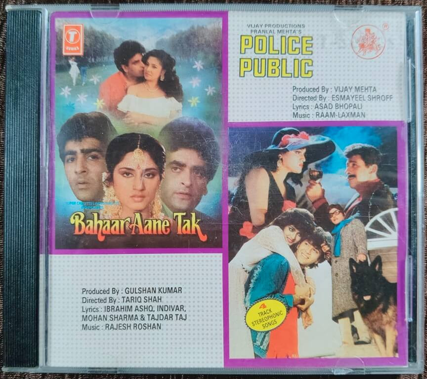 Bahaar Aane Tak (1990) Rajesh Roshan / Police Public (1990)  Raam-Laxman Pre-Owned T-Series Audio CD