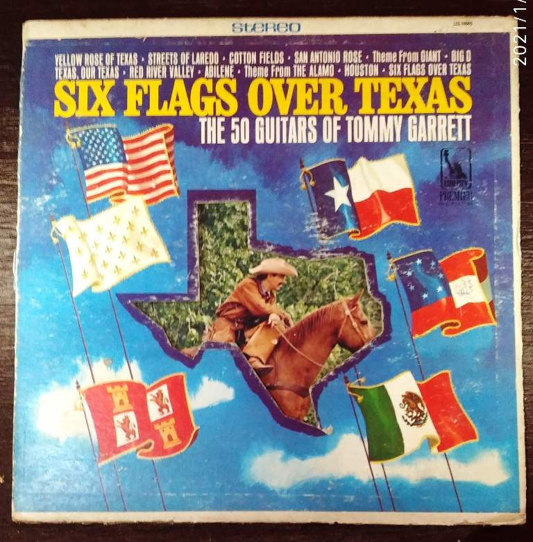Six Flags Over Texas (The 50 Guitars Of Tommy Garrett) (1962) Pre-Owned Vinyl, 12" LP Record