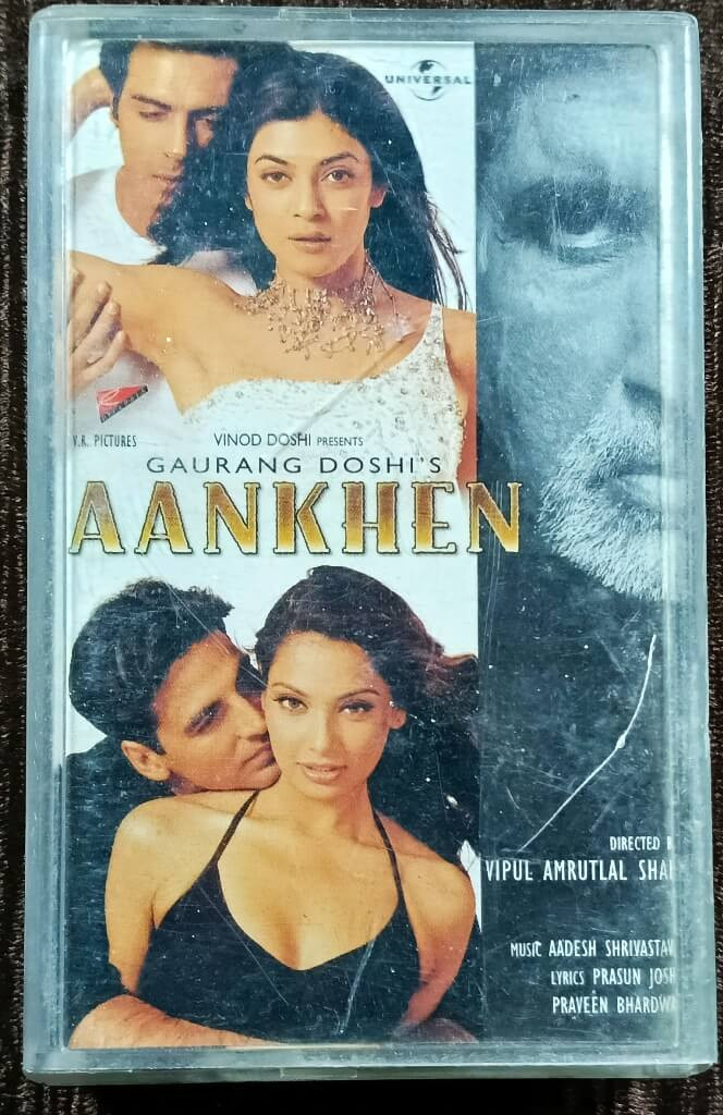 Aankhen (2001) Aadesh Shrivastava, Jatin-Lalit & Nitin Raikwar Pre-Owned Universal Audio Cassette