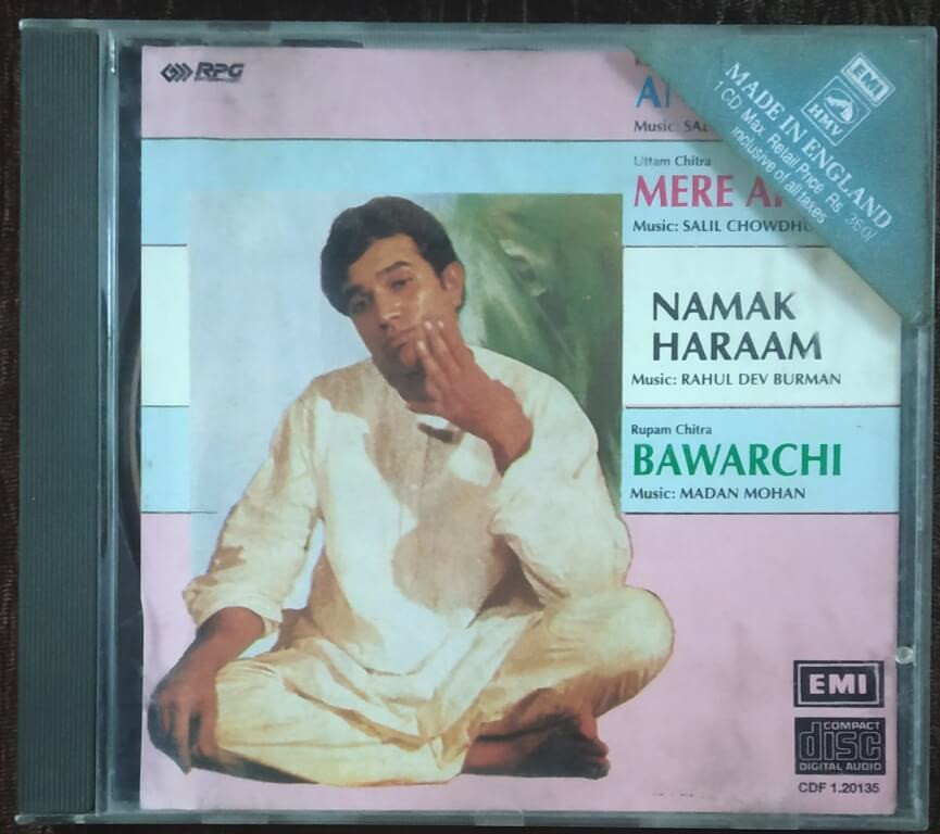 Anand (1970) Salil Chowdhary/ Mere Apne (1971) Salil Chowdhary / Namak Haraam (1973) R. D. Burman / Bawarchi (1972) Madan Mohan Pre-Owned EMI Imported Audio CD