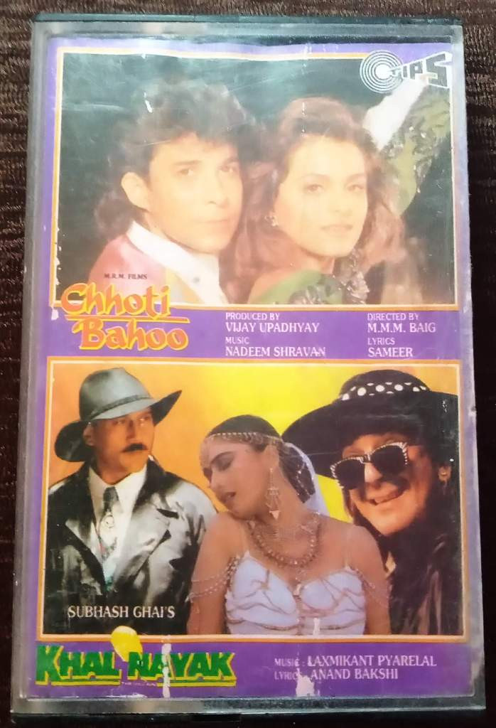 Chhoti Bahoo (1994) Nadeem-Shravan /Khal Nayak (1993) Laxmikant-Pyarelal Pre-Owned TIPS Audio Cassette