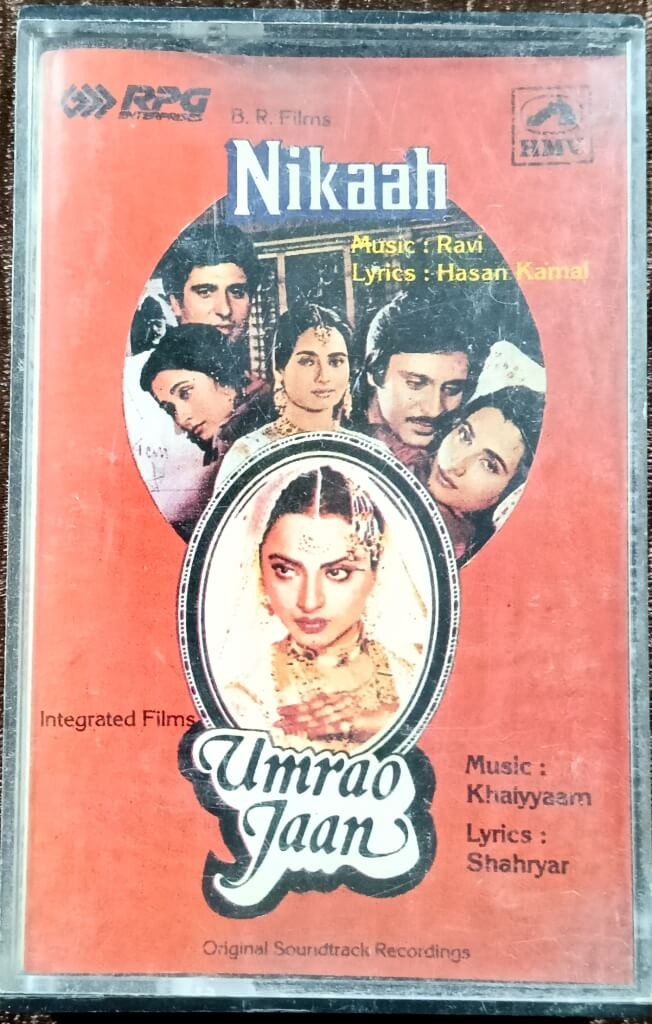 Nikaah (1982) Ravi / Umrao Jaan (1981) Khaiyyaam Pre-Owned HMV – RPG Audio Cassette