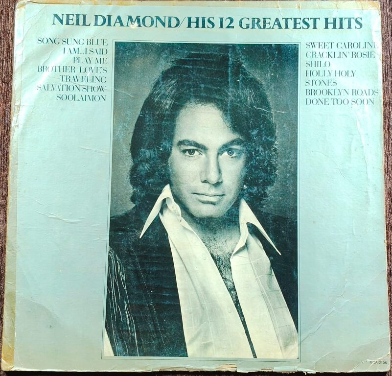 Neil Diamond/His 12 Greatest Hits (1974) Album Pre-Owned Vinyl, 12" MCA Records LP Record