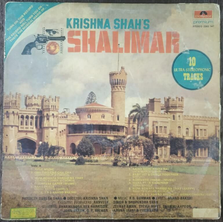 Shalimar (1978) R. D. Burman Pre-Owned Polydor Vinyl, 12" LP Record
