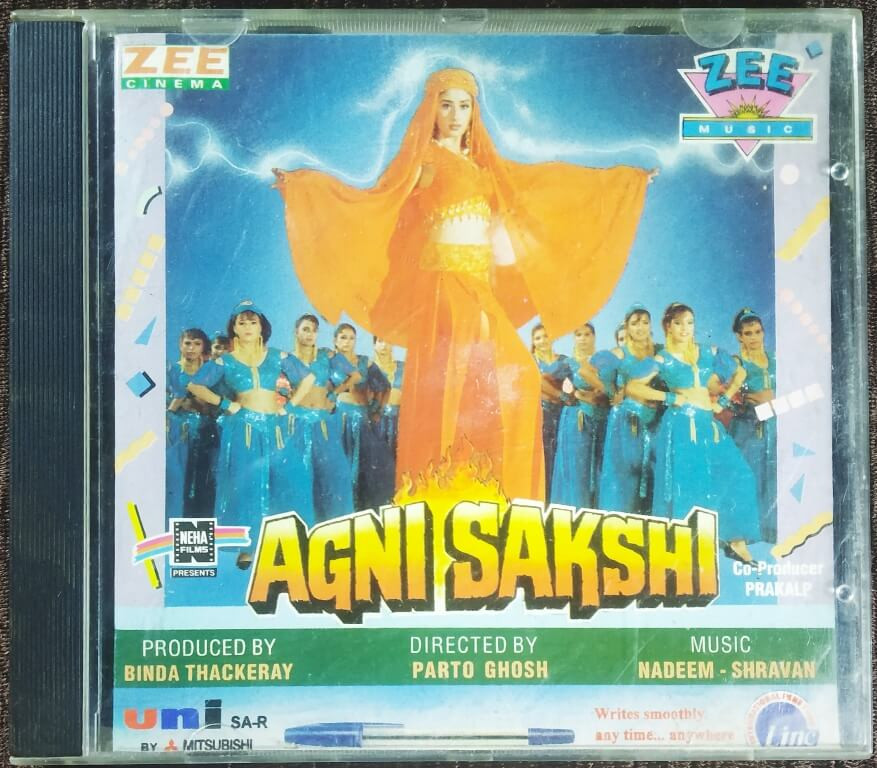 Agni Sakshi (1995) Nadeem-Shravan Pre-Owned Zee Music Audio CD