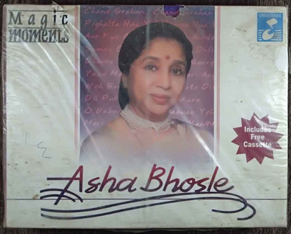 Asha Bhosle - Magic Moments (2002) Compilation Pre-Owned Crescendo Music Audio Cassette + Free Cassette