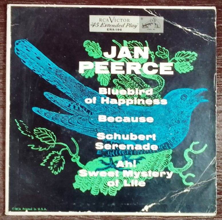 Jan Peerce - Bluebird Of Happiness (1954) Pre-Owned Vinyl, 7" EP Record