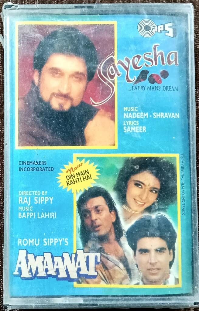 Nadeem-Sayesha (...Every Man's Dream) (1994) Nadeem-Shravan – Amaanat (1994) Bappi Lahiri  Pre-Owned Tips Audio Cassette