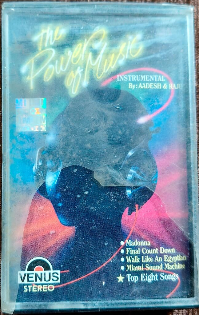 Aadesh & Raju – The Power Of Music (Instrumental) (1990) Instrumental Music Album Pre-Owned Venus Audio Cassette