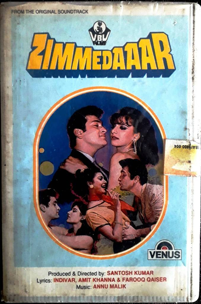 Zimmedaaar (1990) Annu Malik Pre-Owned Venus Audio Cassette