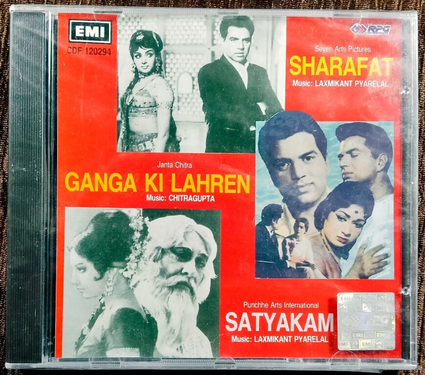Sharafat (1970) Laxmikant-Pyarelal / Satyakam (1970) Laxmikant-Pyarelal / Ganga Ki Lehren (1964) Chitragupta Pre-Owned EMI Imported Audio CD