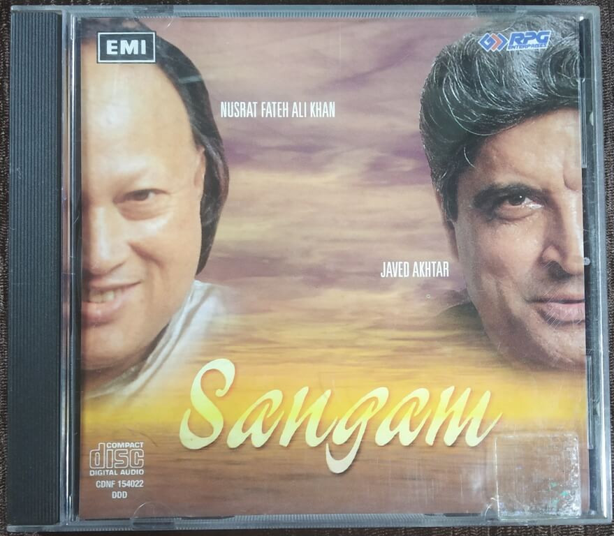 Nusrat Fateh Ali Khan & Javed Akhtar – Sangam (1996) Aqua Pre-Owned EMI Imported Audio CD