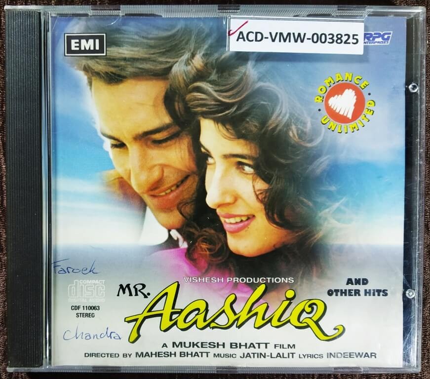 Mr. Aashiq (1996) Jatin-Lalit Pre-Owned EMI. RPG Imported Audio CD