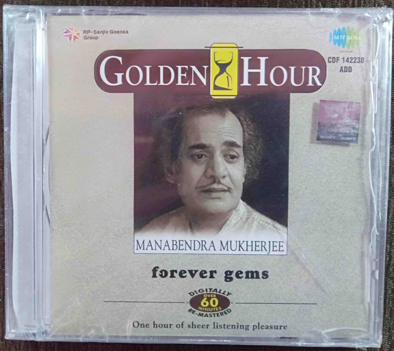 Manabendra Mukherjee - Golden Hour - Forever Gems (1999) Compilation Pre-Owned RP-Sanjiv Goenka Group, SA RE GA MA Audio CD