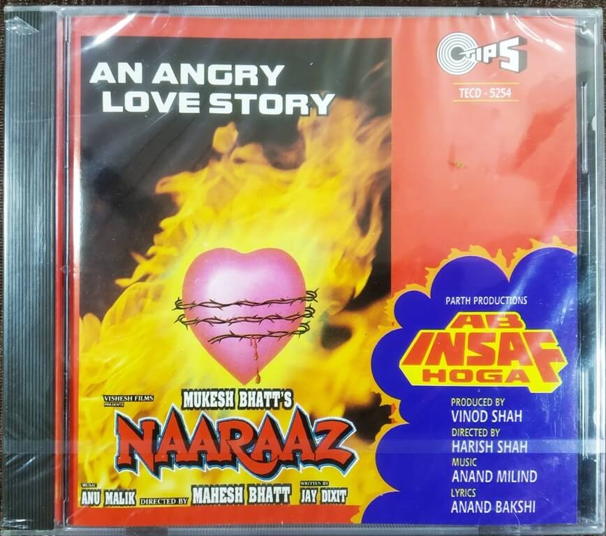 Naaraaz (1994) Anu Malik / Ab Insaf Hoga (1995) Anand-Milind Pre-Owned Audio CD