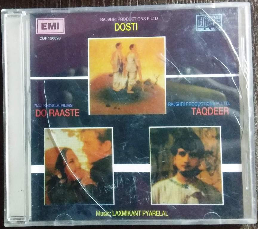Dosti (1964) Laxmikant-Pyarelal / Do Raaste (1969) Laxmikant-Pyarelal / Taqdeer (1967) Laxmikant-Pyarelal Pre-Owned EMI Audio CD