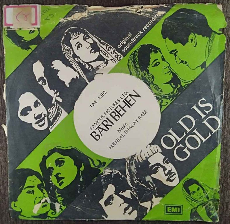 Bari Behen (1949) Husnlal Bhagatram Pre-Owned Vinyl, 7" EP Record