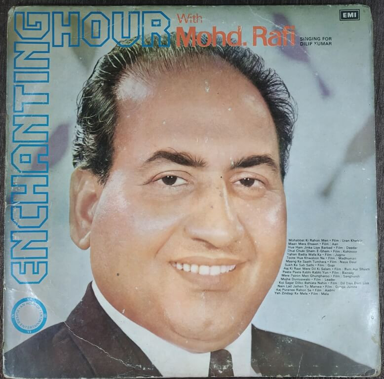 Mohd. Rafi – Enchanting Hour With Mohd. Rafi (Singing For Dilip Kumar) Bollywood OST Compilation Pre-Owned HMW Vinyl, 12" LP Record