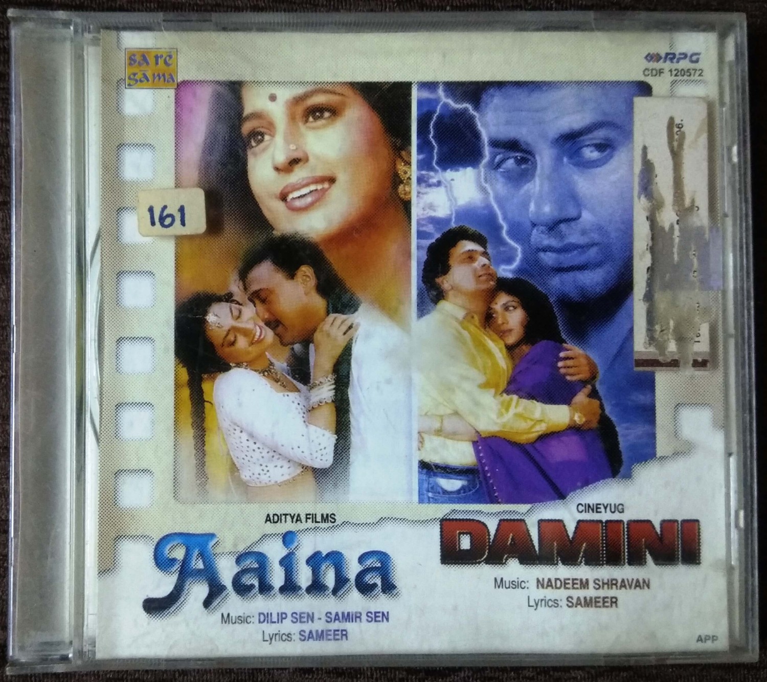 Aaina (1988) Dilip Sen-Samir Sen / Damini (1991) Nadeem-Shravan Pre-Owned RPG CD-R Audio CD