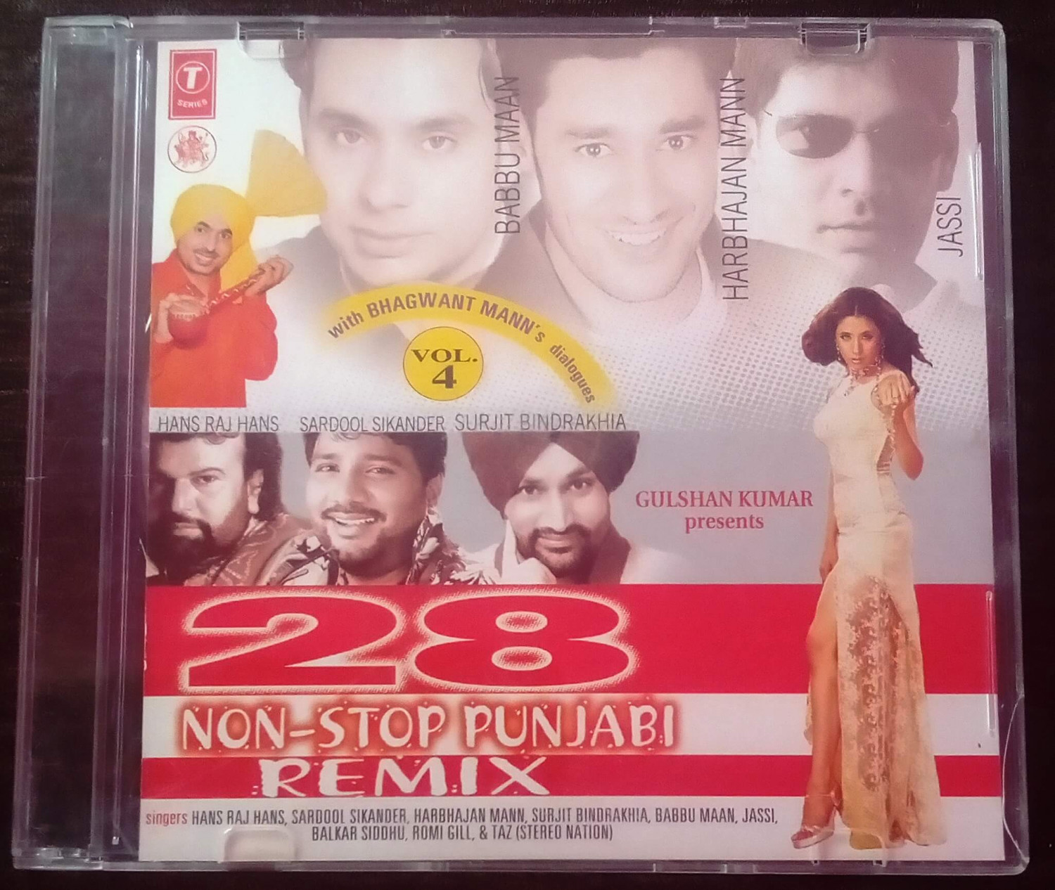 28 Non Stop Punjabi Remix Vol 4 (2002) Pre-Owned T-Series Audio CD