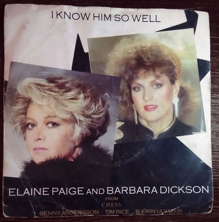 Elaine Paige And Barbara Dickson- I Know Him So Well (1984) Anders Eljas, Benny Andersson Pre-Owned Vinyl, 7" SP Record