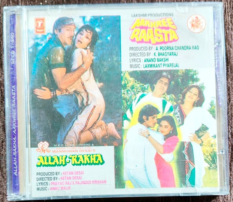 Allah-Rakha (1986) Annu Mallik / Aakhree Raasta (1986) Laxmikant-Pyarelal Pre-Owned T-Series Audio CD