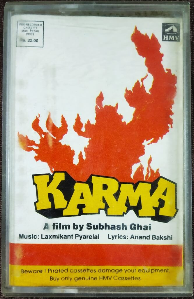 Karma (1986) Laxmikant-Pyarelal Pre-Owned HMV Audio Cassette