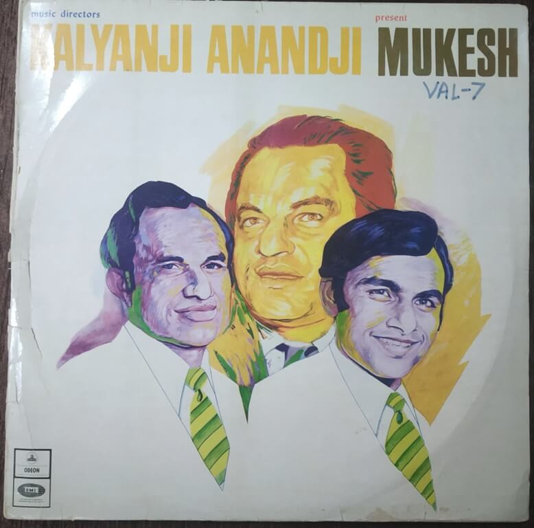 Kalyanji Anandji Present Mukesh – A Selection Of Hindi Film Songs (1971) Pre-Owned Odeon Vinyl, 12" LP Record