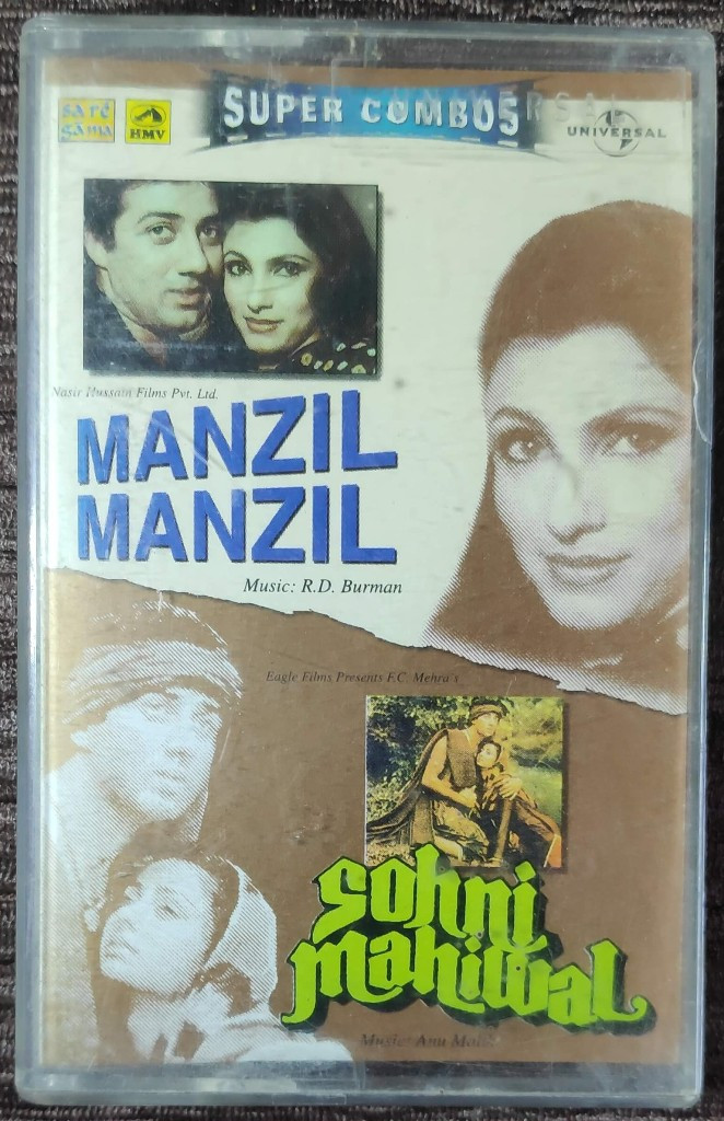 Manzil Manzil (1984)R.D. Burman / Sohni Mahiwal (1984) Anu Malik Pre-Owned Universal, HMV, Sa Re Ga Ma Audio Cassette