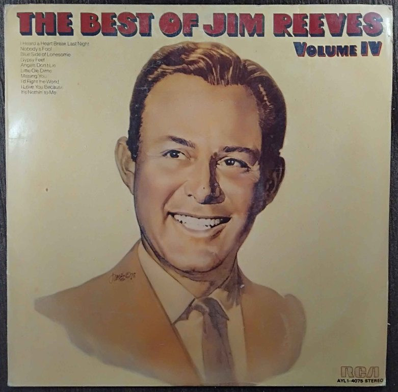 Jim Reeves - The Best Of Jim Reeves Vol. IV (1979) Compilation Pre-Owned Vinyl, 12" LP Record
