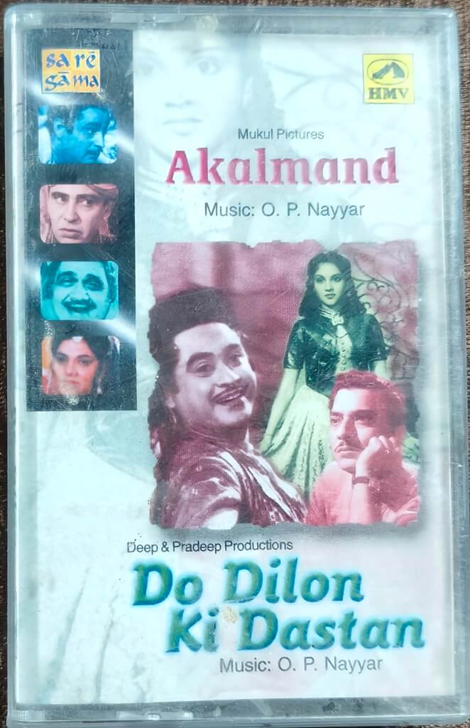 Akalmand (1966) O. P. Nayyar / Do Dilon Ki Dastan (1966) O. P. Nayyar Bollywood OST Pre-Owned HMV-RPG Audio Cassette