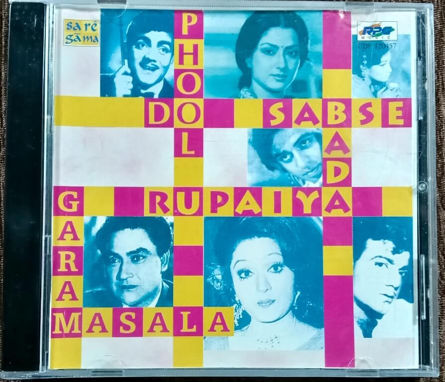 Do Phool (1978) R D Burman/ Sabse Bada Rupaiya (1976) Basu Manohari/ Garam Masala (1972)  R D Burman Pre-Owned T-Series Audio CD