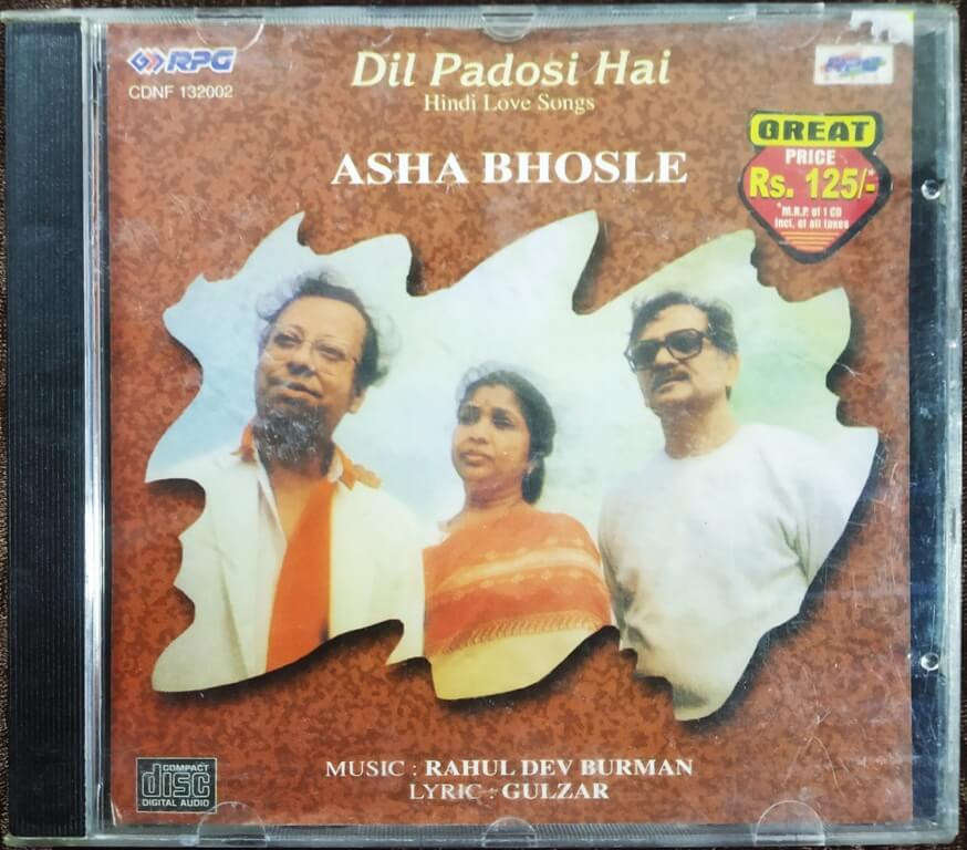 Asha Bhosle - Dil Padosi Hai - Hindi Love Songs (1999) Rahul Dev Burman Pre-Owned RPG Audio CD