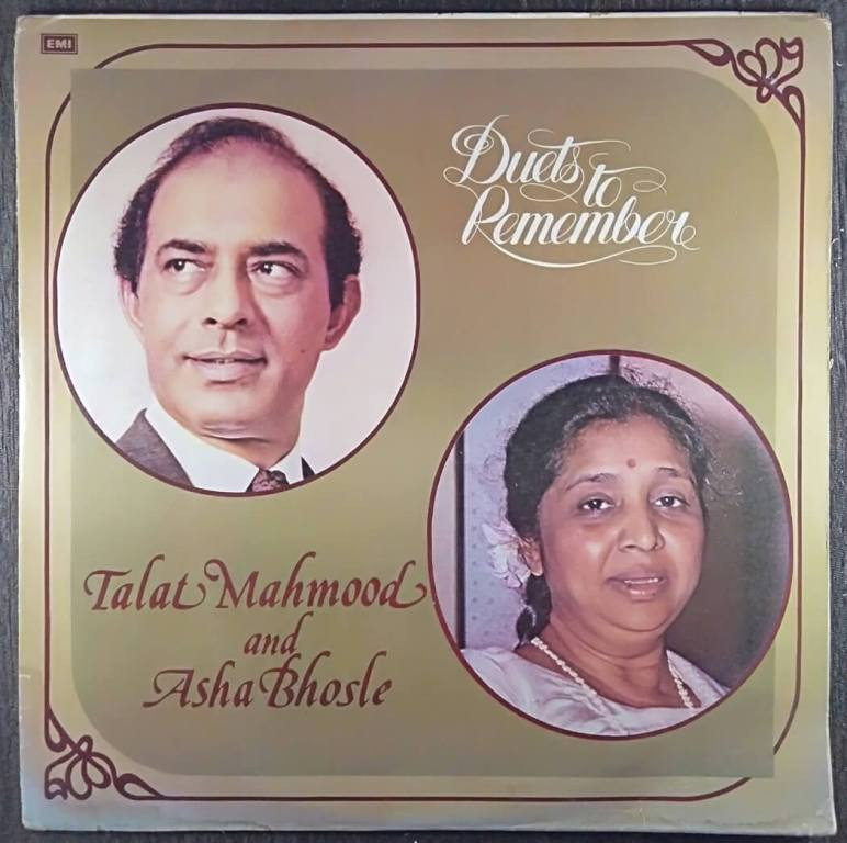 Talat Mahmood And Asha Bhosle - Duets To Remember (1984) Compilation Pre-Owned Vinyl, 12" LP Record