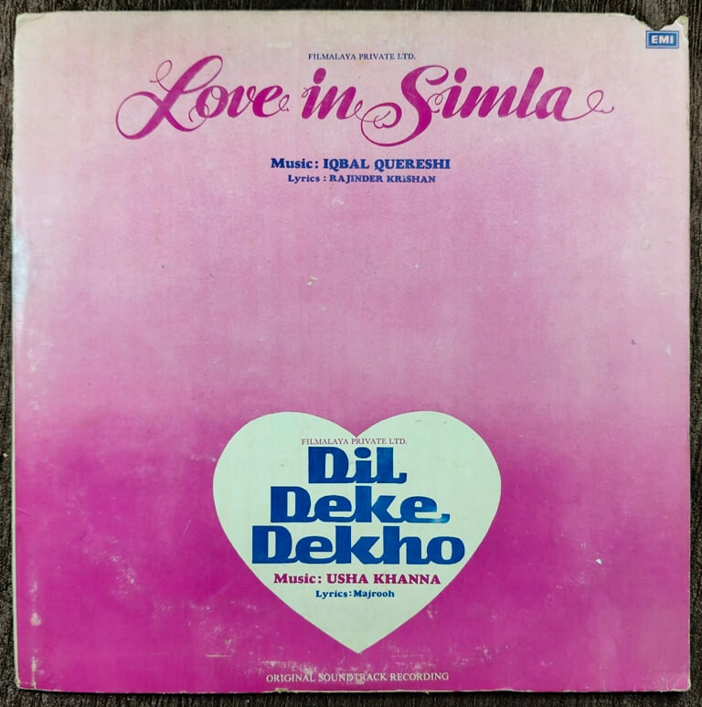 Dil Deke Dekho (1959) Usha Khanna / Love In Simla (1960) Iqbal Quereshi Pre-Owned HMW Vinyl, 12" LP Record