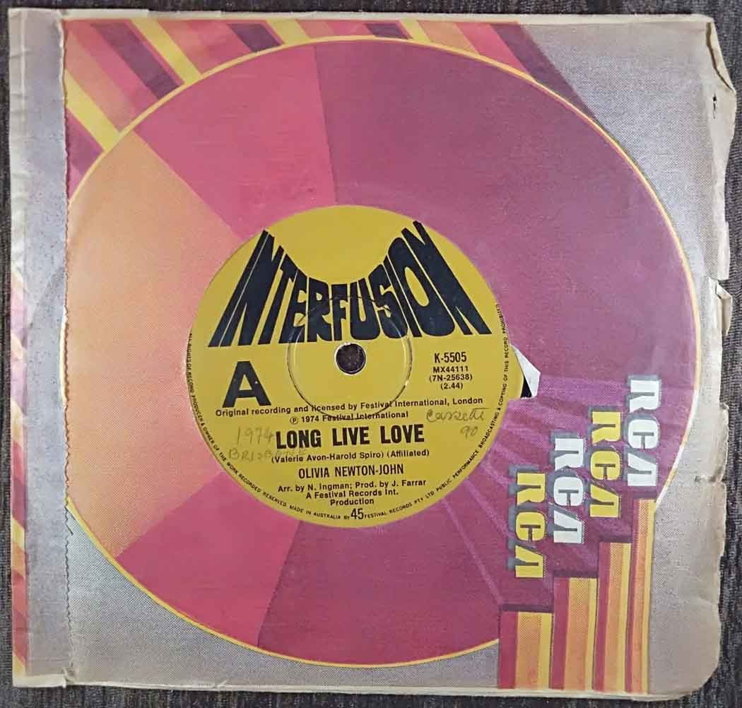Olivia Newton-John ‎– Long Live Love (1974) N. Ingman Pre-Owned Vinyl, 7" Imported EP Record