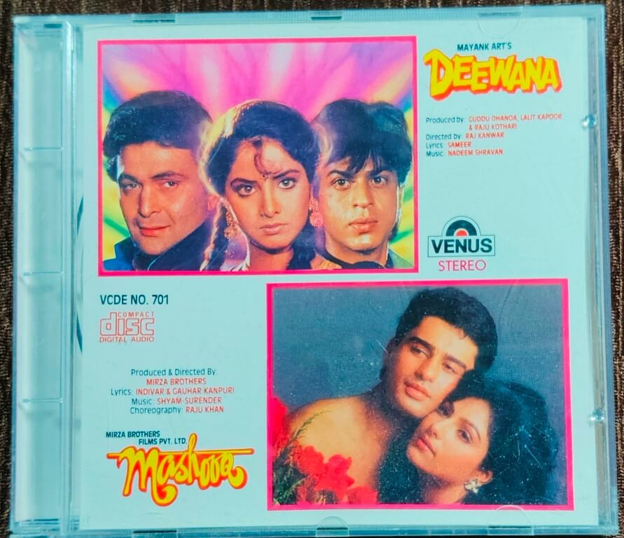 Deewana (1992) Nadeem-Shravan / Mashooq (1992) Shyam-Surender Pre-Owned Venus Audio CD