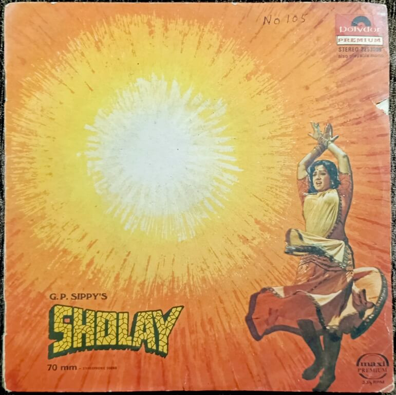 Sholay (1975) R.D. Burman Pre-Owned Polydor Vinyl, 7" EP Book Fold Record