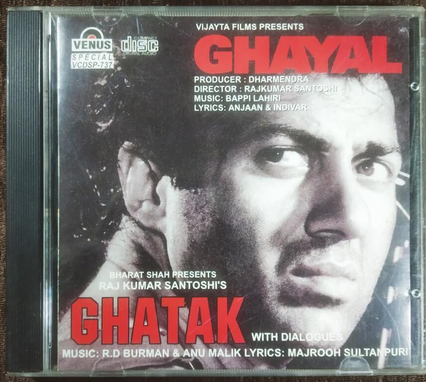 Ghayal (1990) Bappi Lahiri / Ghatak (1996) R. D. Burman & Anu Malik Pre-Owned Venus Audio CD