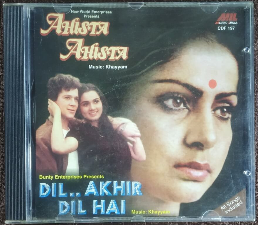 Aahista Aahista (1981) Khayyam / Dil Aakhir Dil (1982) Hai Khayyam Pre-Owned Music India-PolyGram Audio CD