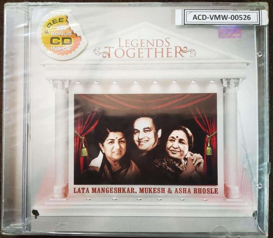 Lata Mangeshkar, Mukesh & Asha Bhosle - Legneds Together (2008) Jaidev Pre-Owned Crescendo, Hom Records Audio CD