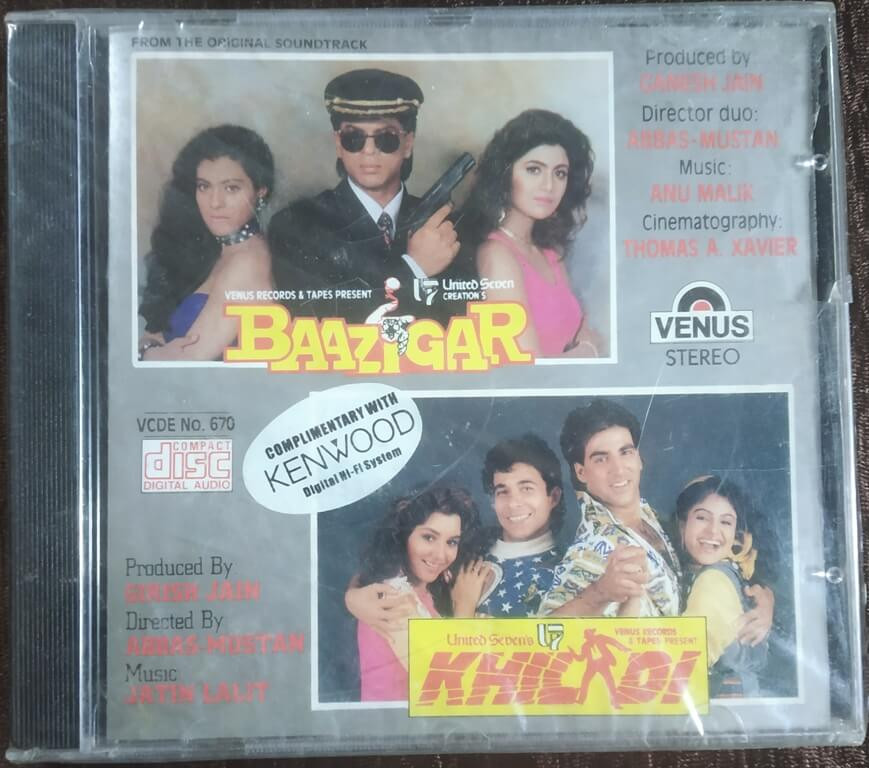 Baazigar Anu Malik (1993) Khiladi (1992) Jatin-Lalit Pre-Owned  Audio CD