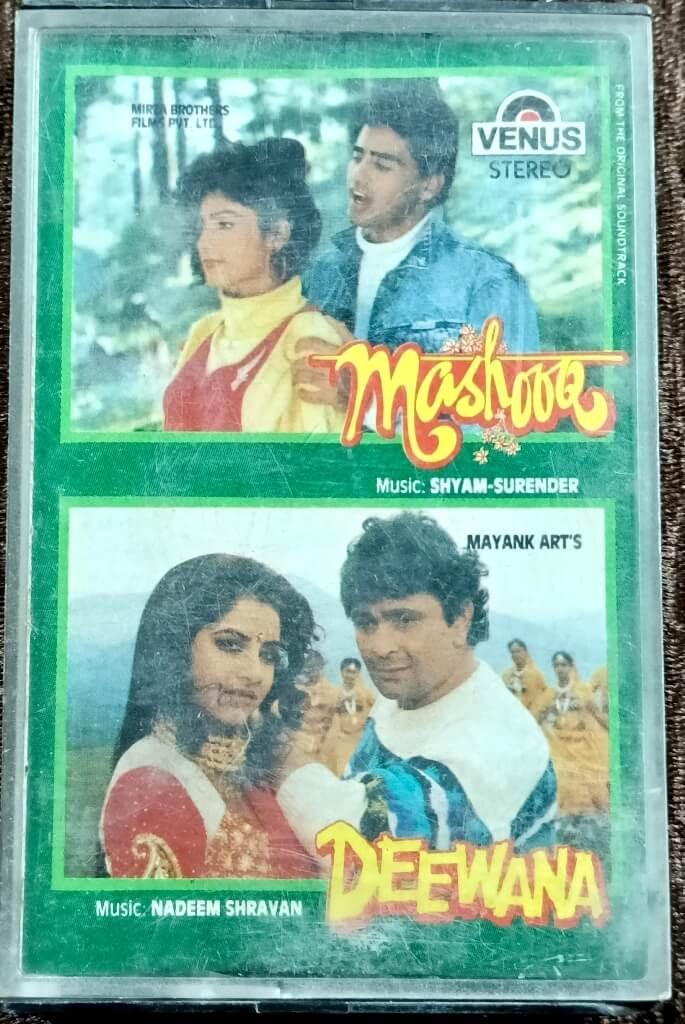 Mashooq (1992) Shyam Surender / Deewana (1992) Nadeem-Shravan Pre-Owned VENUS Audio Cassette