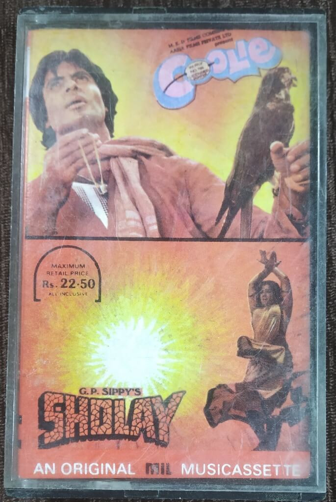 Coolie (1983) Laxmikant-Pyarelal / Sholay (1975) R.D. Burman Pre-Owned MIL Audio Cassette