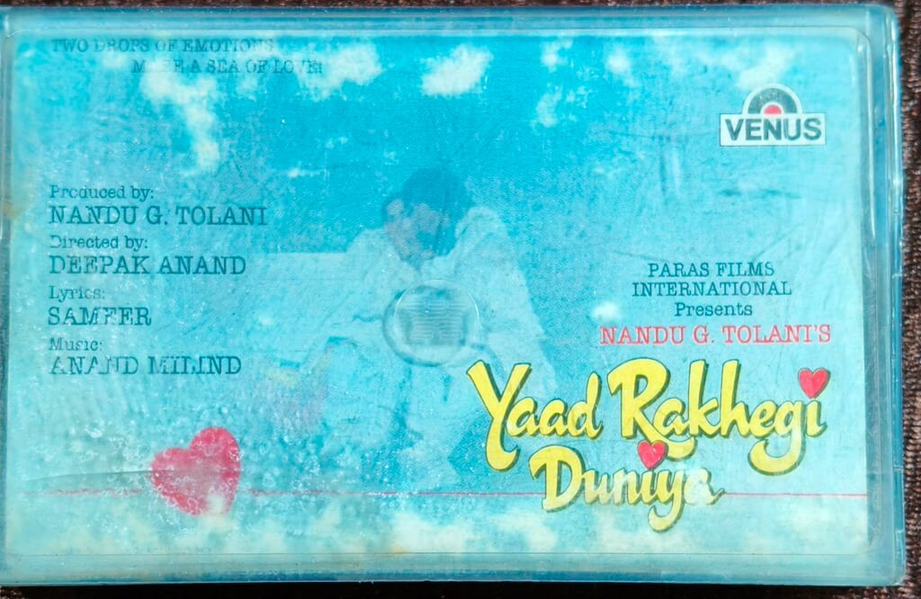 Yaad Rakhegi Duniya (1991) Anand-Milind Pre-Owned Venus Audio Cassette