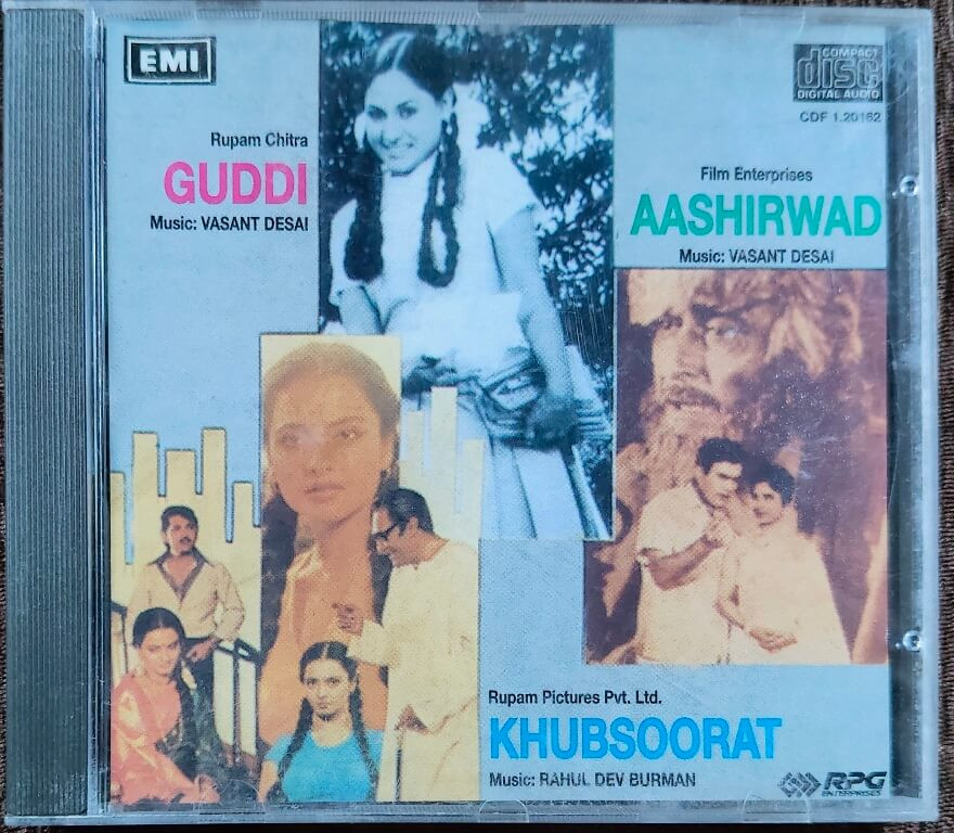 Guddi (1971) Vasant Desai / Aashirwad (1968) Vasant Desai / Khubsoorat (1980) Rahul Dev Burman Pre-Owned EMI Imported Audio CD