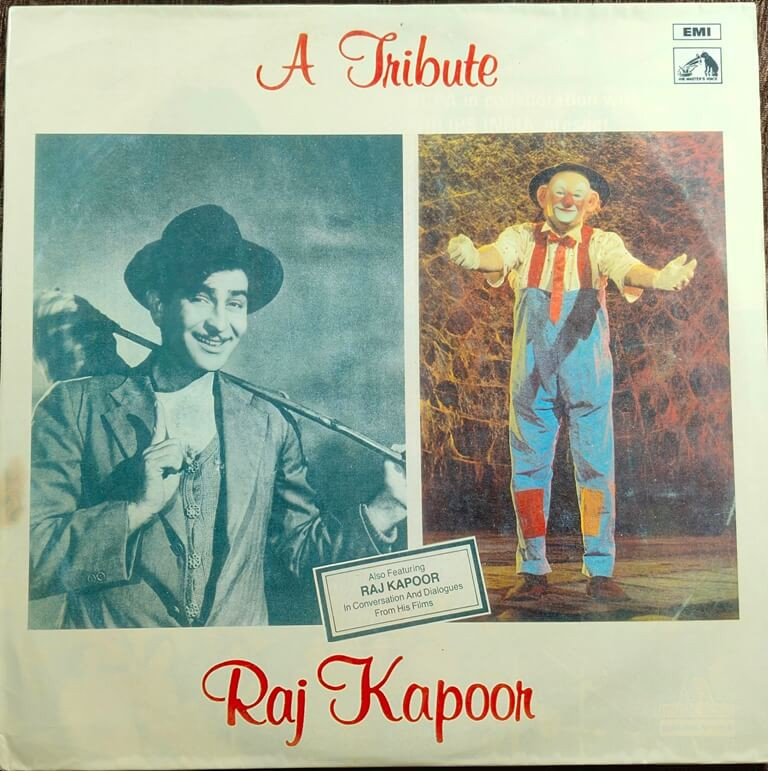 A Tribute – Raj Kapoor (1988)  Bollywood OST Compilation Pre-Owned Vinyl, 12" His Master's Voice Double LP Record Set