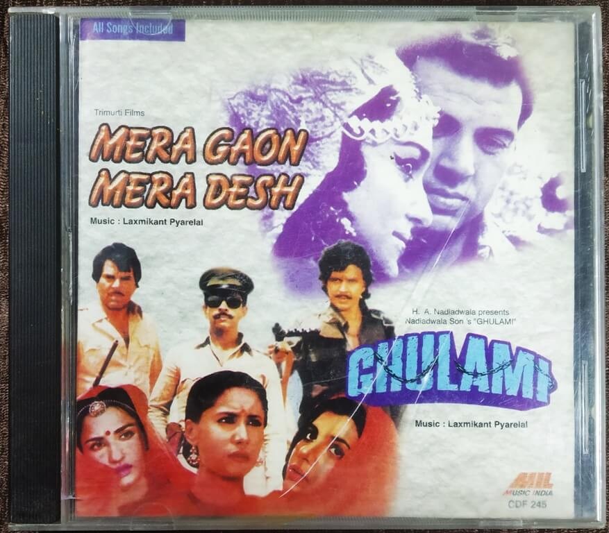 Mera Gaon Mera Desh (1971) Laxmikant-Pyarelal / Ghulami (1985) Pre-Owned Music India, Polygram Audio CD