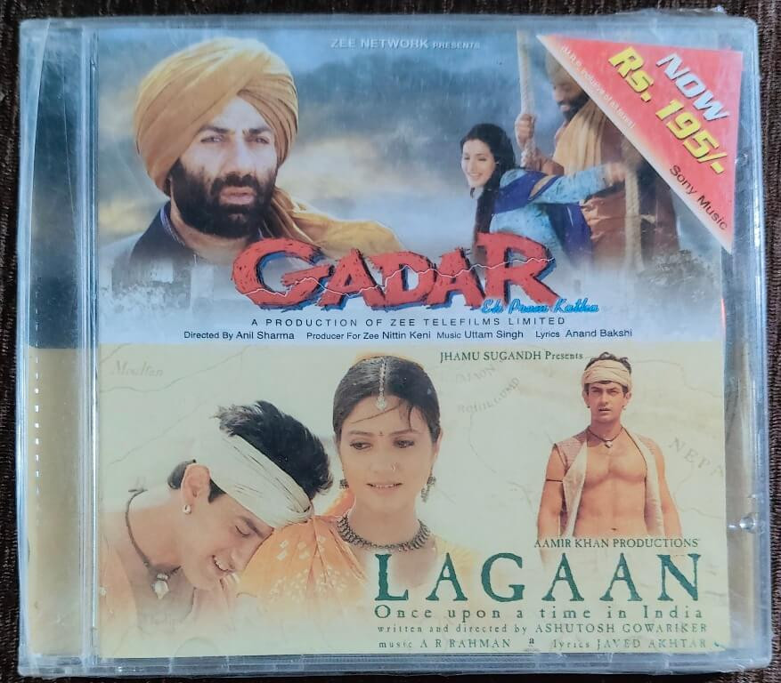 Gadar - Ek Prem Katha (2001) Uttam Singh / Lagaan - Once Upon A Time In India (2001) A.R. Rahman Pre-Owned Tips Audio CD